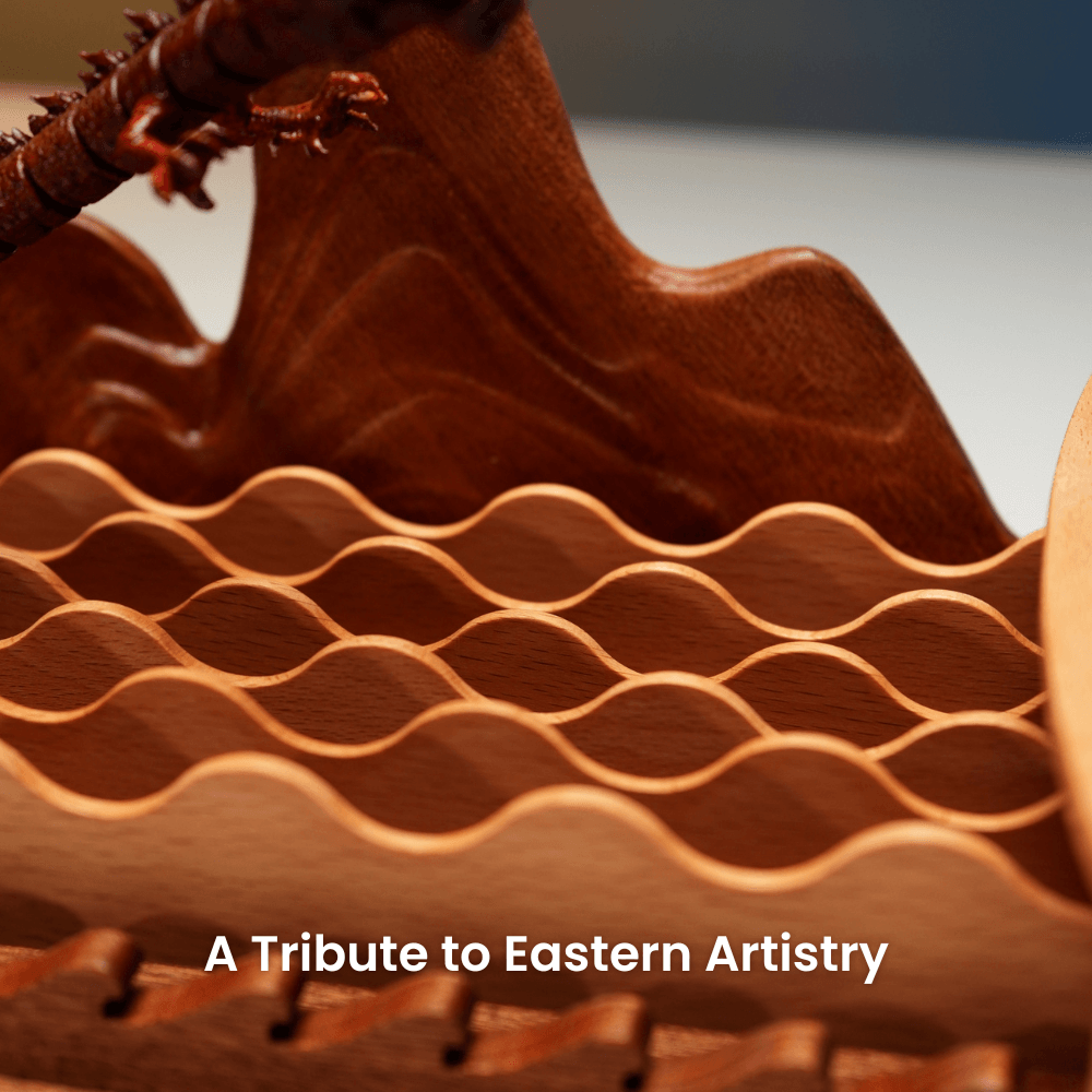 MarinerPoet Handcrafted Wooden Asian Dragon Automaton
