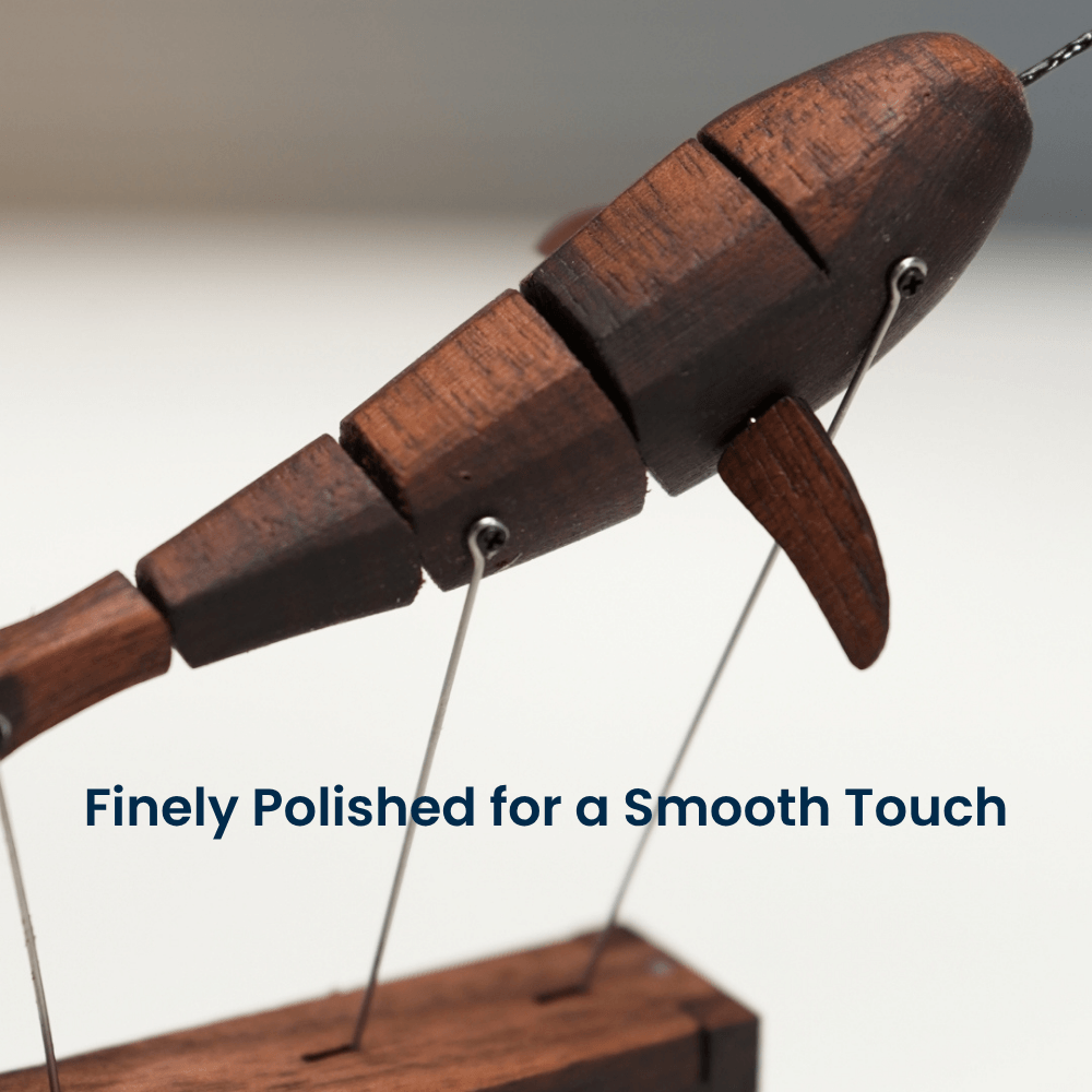 MarinerPoet™ Handcrafted Walnut Whale Automaton