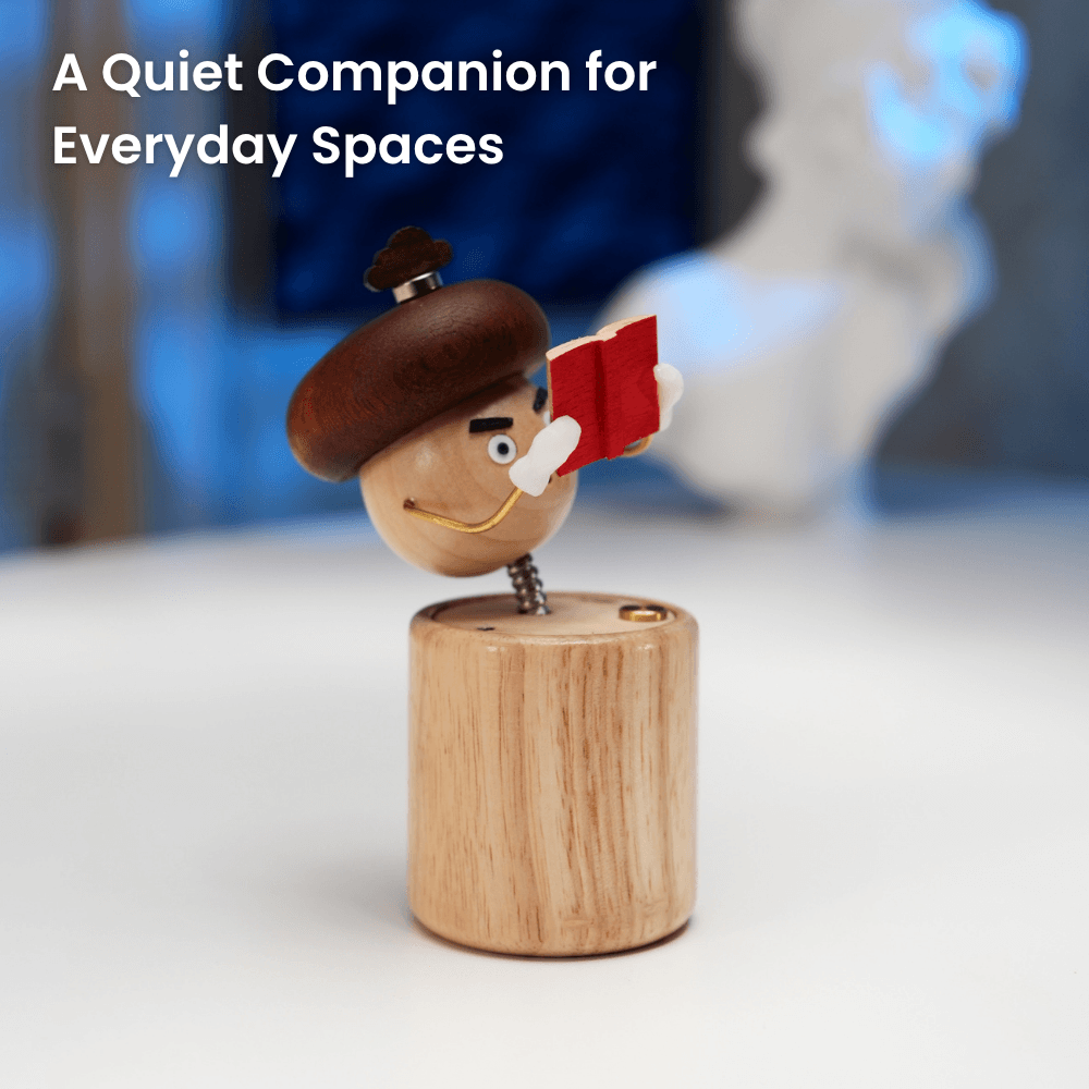 MarinerPoet™ Handcrafted Wooden Mushroom Automaton