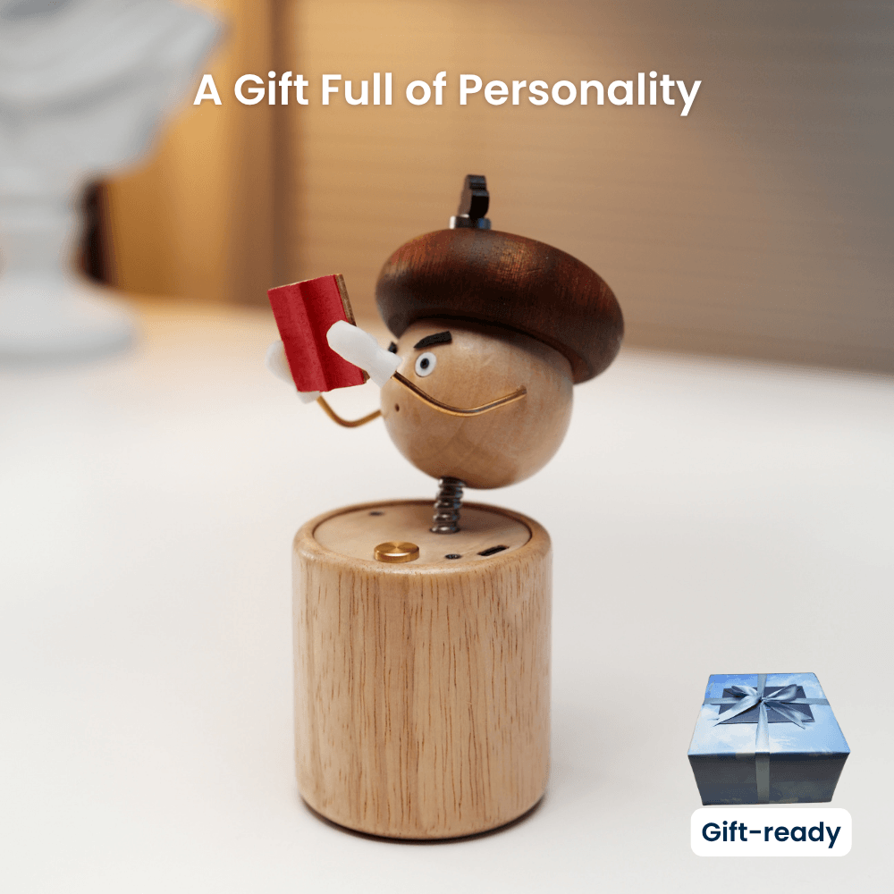 MarinerPoet™ Handcrafted Wooden Mushroom Automaton