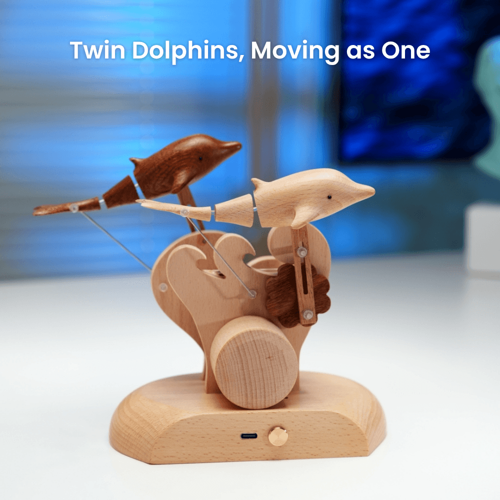 MarinerPoet Handcrafted Wooden Dolphin Automaton – MARINER POET