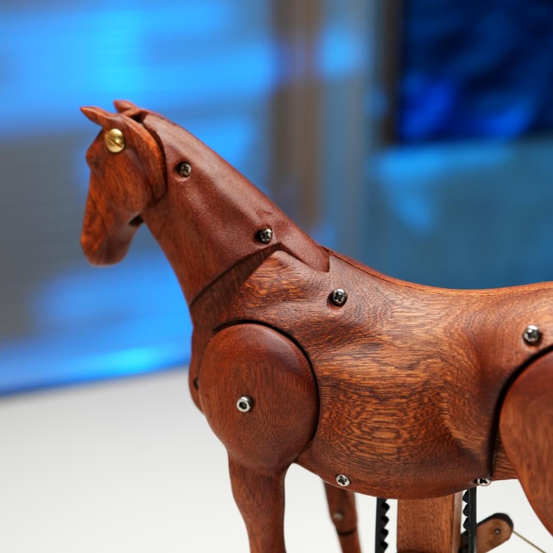 MarinerPoet Handcrafted Wooden Horse Automaton