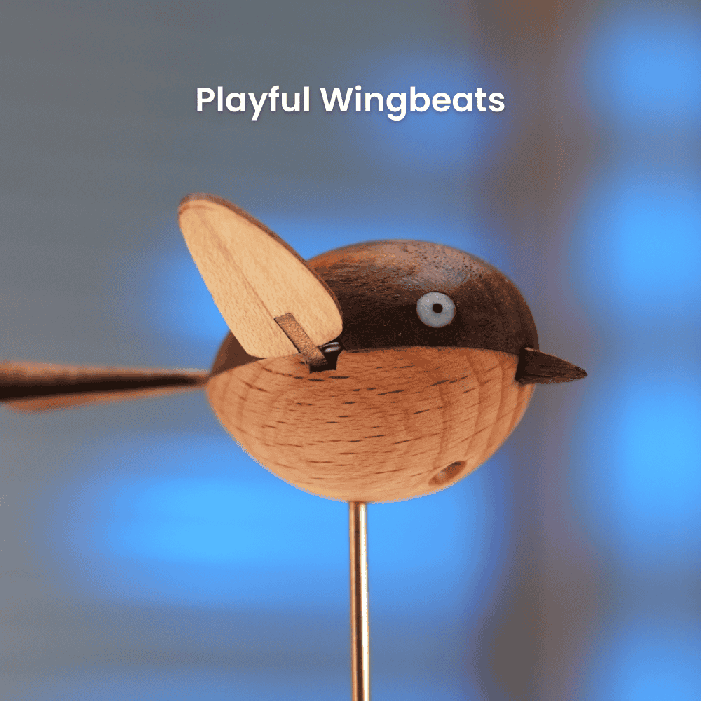 MarinerPoet™ Handcrafted Walnut Bird Automaton