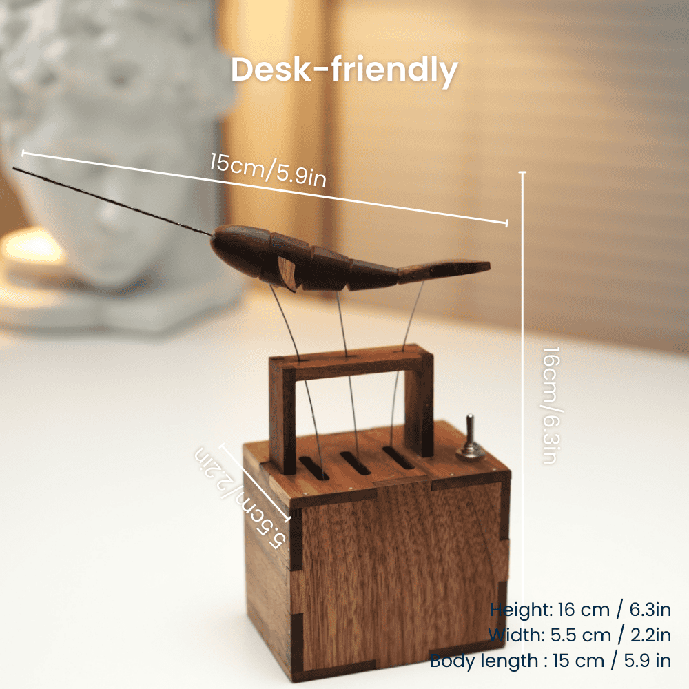 MarinerPoet™ Handcrafted Walnut Whale Automaton