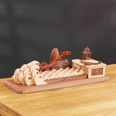 MarinerPoet Handcrafted Wooden Asian Dragon Automaton