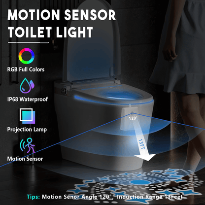 Luces nocturnas para inodoro con 16 colores variables y diseño estrellado