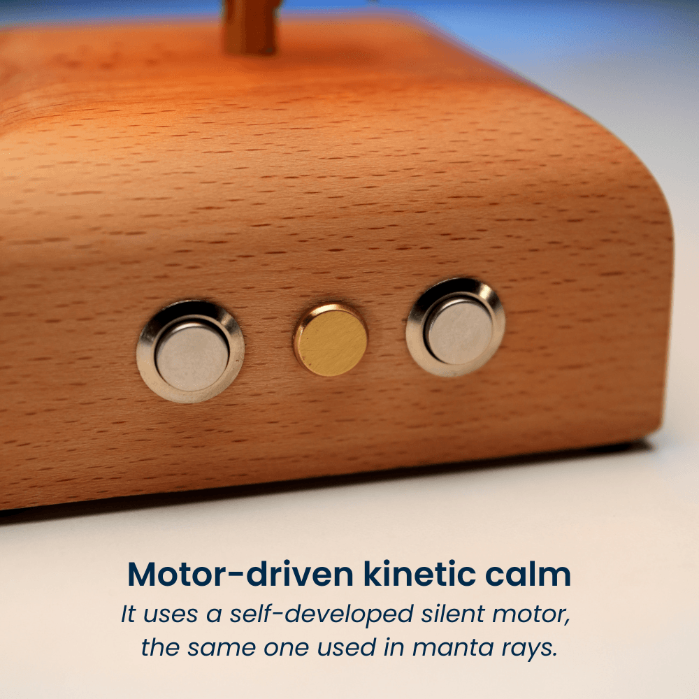 MarinerPoet Handcrafted Wooden Jellyfish Automaton – Night Light & Bluetooth Speaker