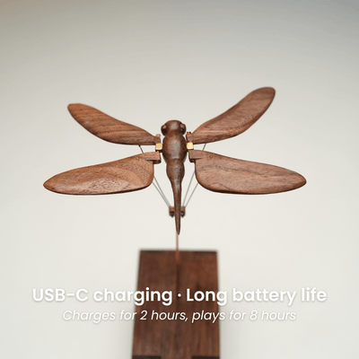 MarinerPoet Handcrafted Wooden Dragonfly Automaton