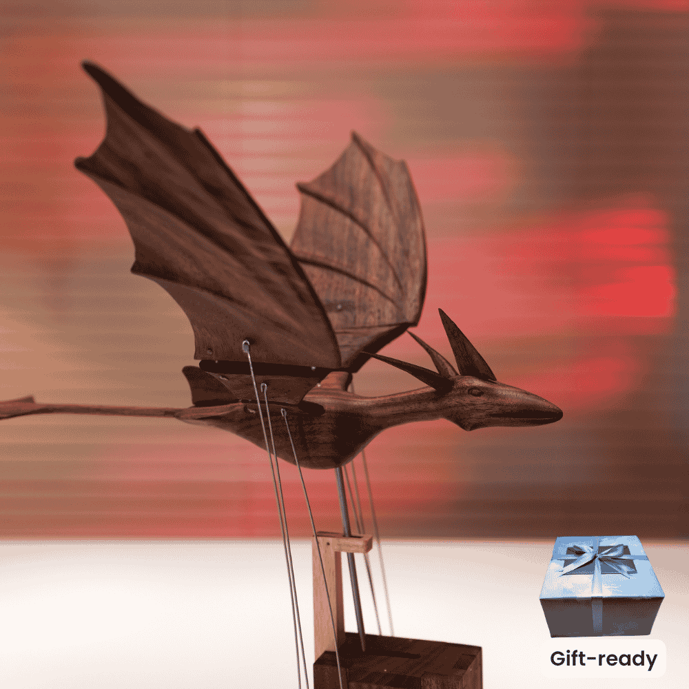 MarinerPoet™ Handcrafted Wooden Ocean Dragon Automaton