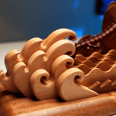 MarinerPoet Handcrafted Wooden Asian Dragon Automaton