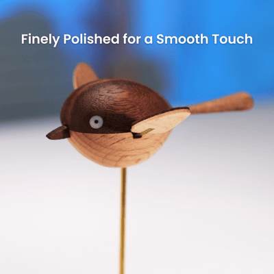 MarinerPoet™ Handcrafted Walnut Bird Automaton
