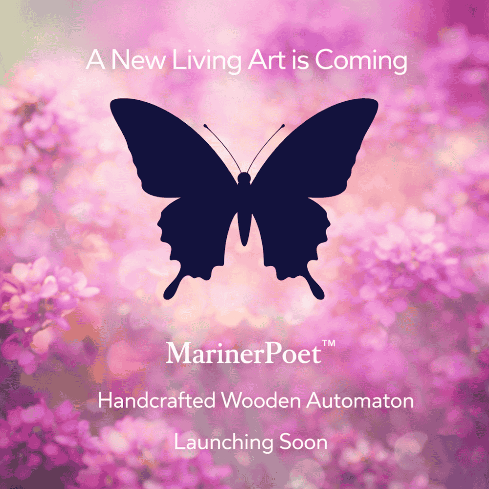 MarinerPoet™ Handcrafted Wooden Butterfly Automaton