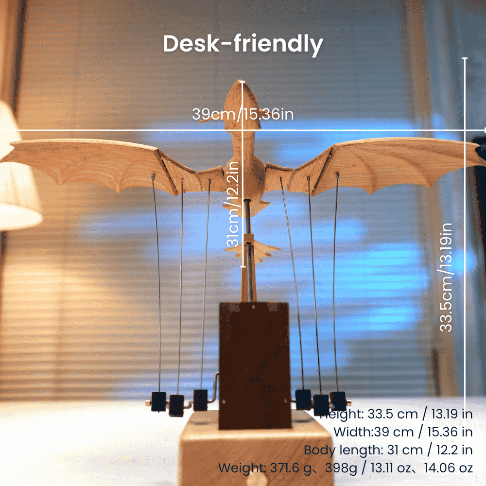 MarinerPoet™ Handcrafted Wooden Ocean Dragon Automaton