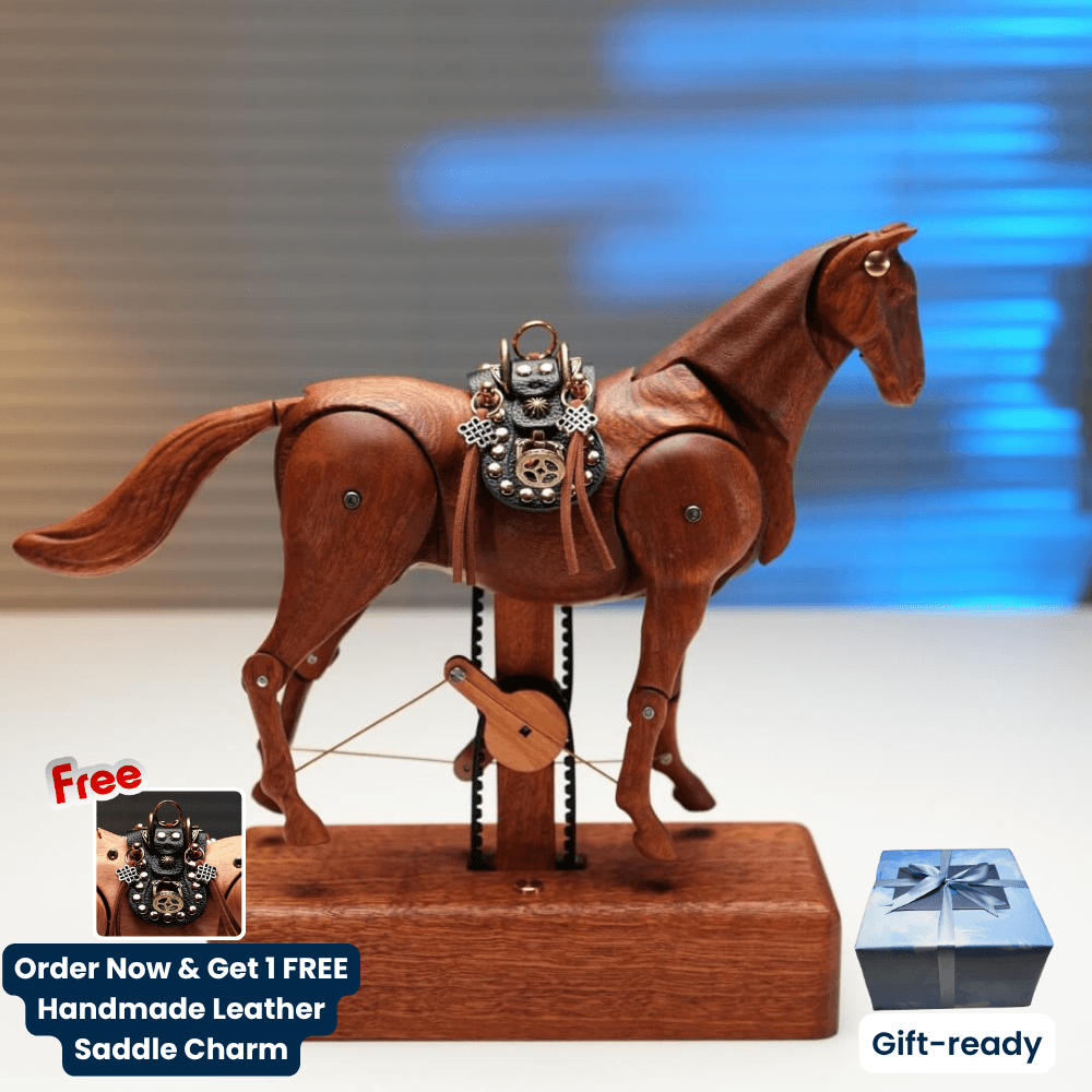 MarinerPoet Handcrafted Wooden Horse Automaton