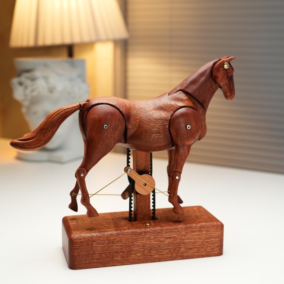 MarinerPoet Handcrafted Wooden Horse Automaton