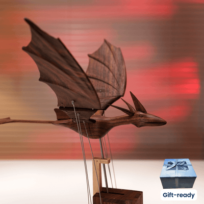 MarinerPoet™ Handcrafted Wooden Ocean Dragon Automaton