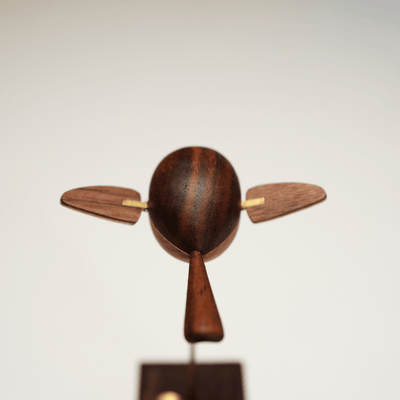 MarinerPoet™ Handcrafted Walnut Bird Automaton