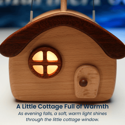MarinerPoet Flying Pig Cottage – Wooden Automaton Night Light