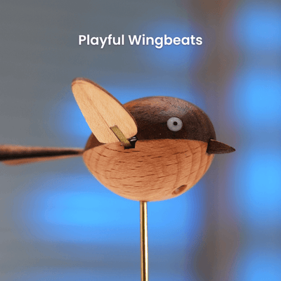 MarinerPoet™ Handcrafted Walnut Bird Automaton