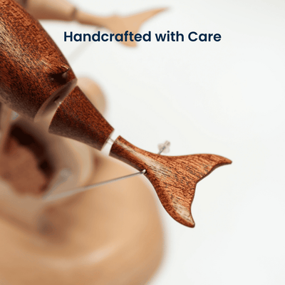 MarinerPoet™ Handcrafted Wooden Dolphin Automaton