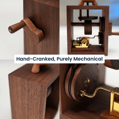 MarinerPoet™ Handcrafted Wooden Bull Music Box Automaton