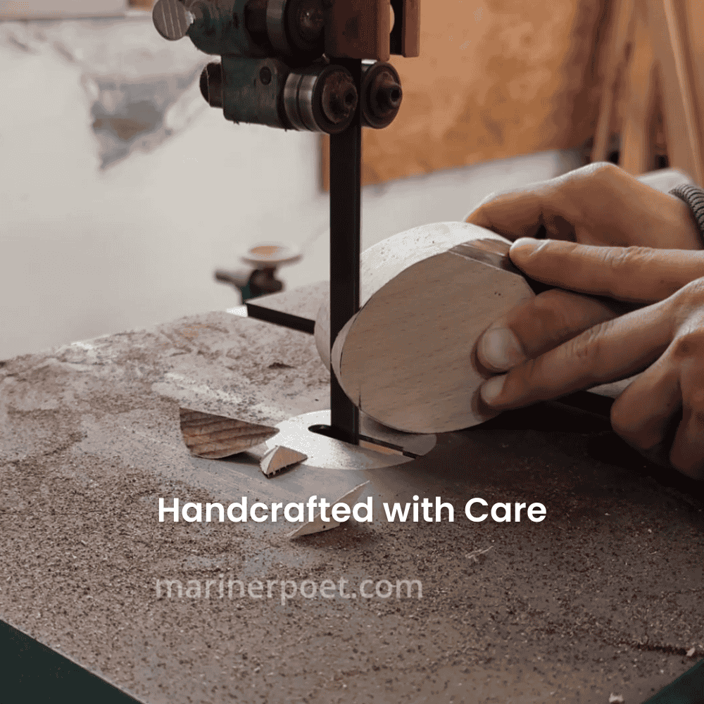 MarinerPoet™ Automate en bois fait main de méduse (Grand)