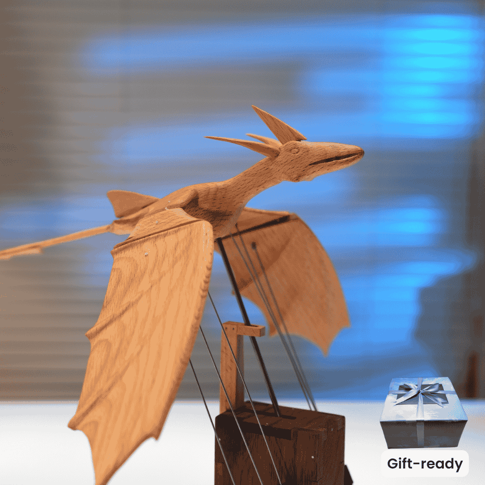 MarinerPoet™ Handcrafted Wooden Ocean Dragon Automaton