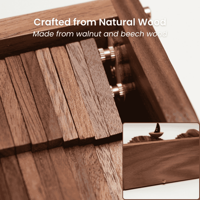 MarinerPoet™ Handcrafted Wooden “Song of the Waves” Music Box Automaton