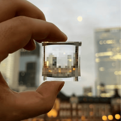 Cubo del mundo pixelado 