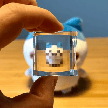 Cubo del mundo pixelado 