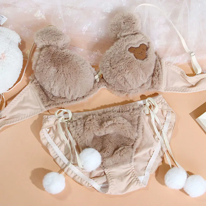 Fuzzy Cute Lingerie Set