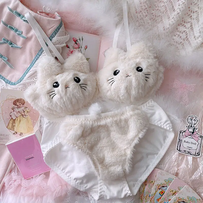 Fuzzy Cute Lingerie Set