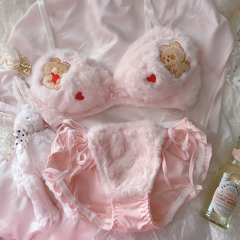 Fuzzy Cute Lingerie Set