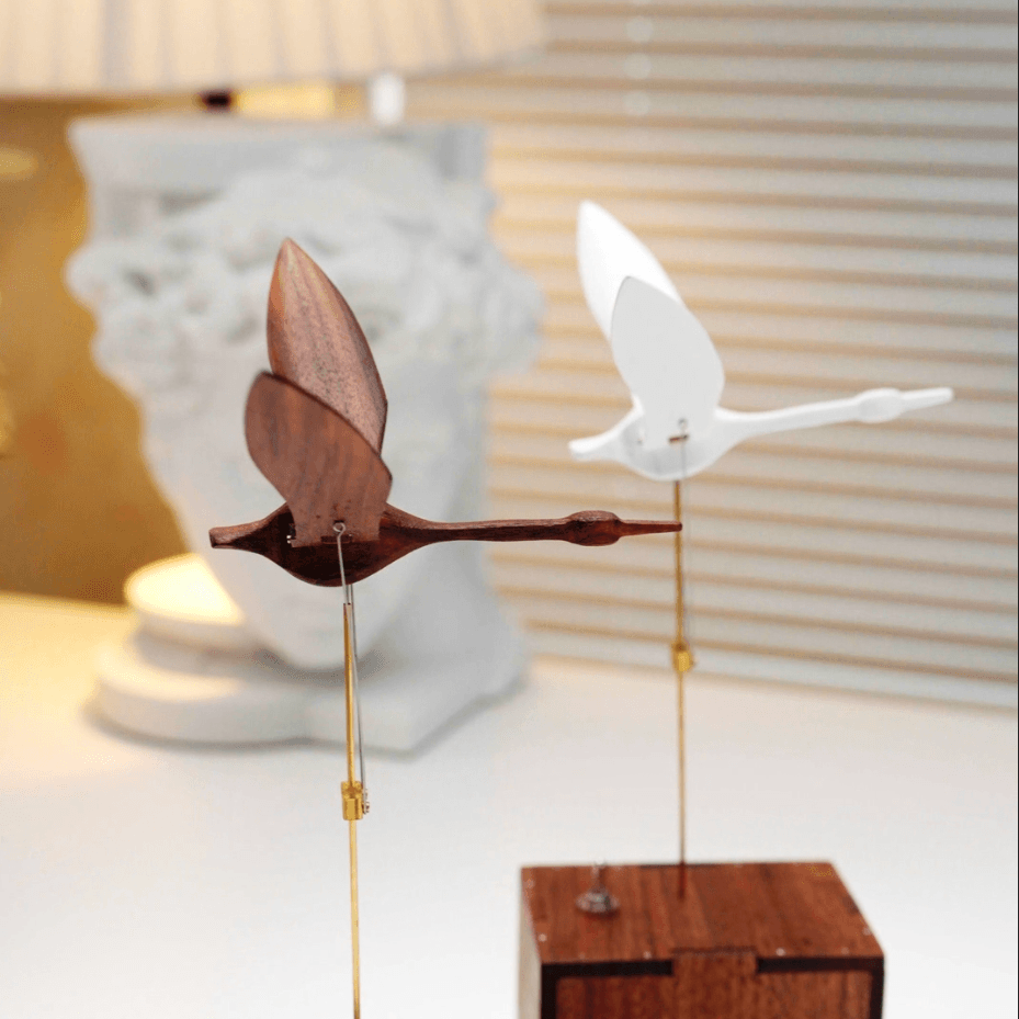MarinerPoet Handcrafted Walnut Swan Automaton