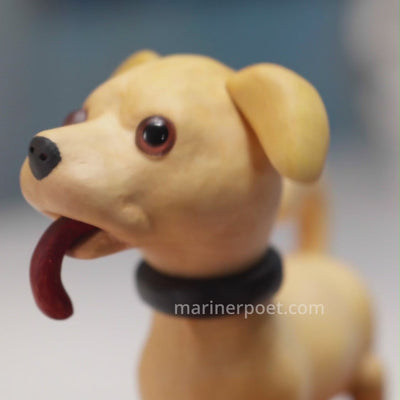 MarinerPoet™ Handcrafted Wooden Dog Crank Automaton